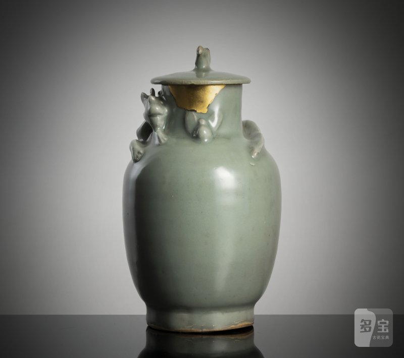 A Longquan celadon dragon jar and cover - 图2